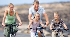 Family on Bikes