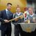 David Beckham with the Olympic Flame 