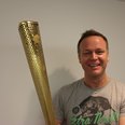 Nick Snaith with the Olympic Torch