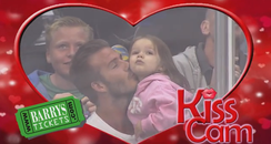 David Beckham and Harper on KissCam