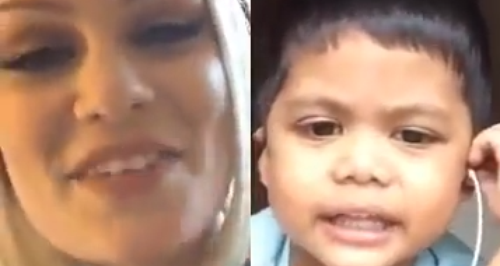 Jessie J duets with little boy