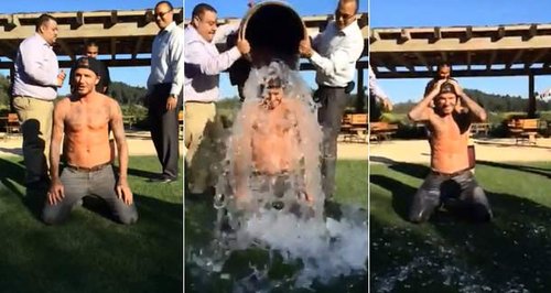 David Beckham Ice Bucket Challenge Canvas