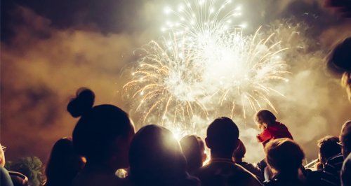 fireworks heart